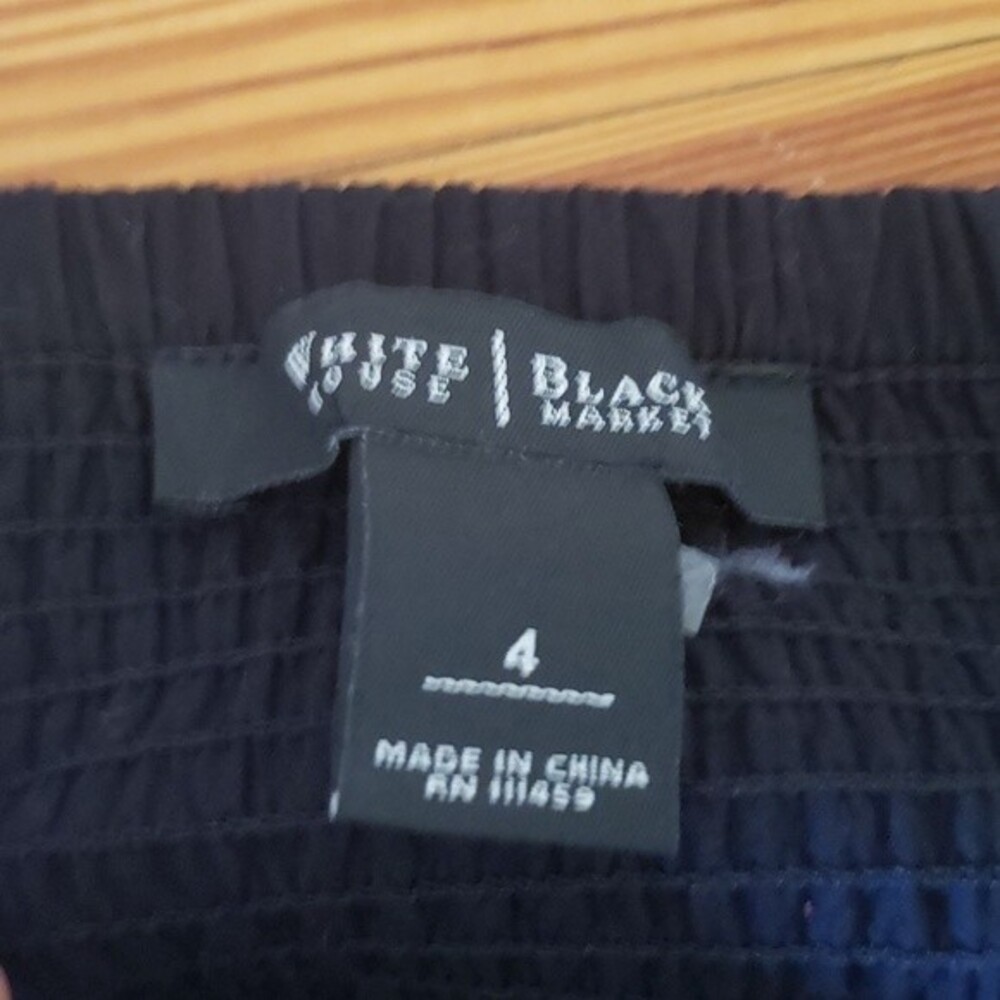 White House Black Market Black Strapless Lace Dress Size 4 Like New! - Picture 5 of 5